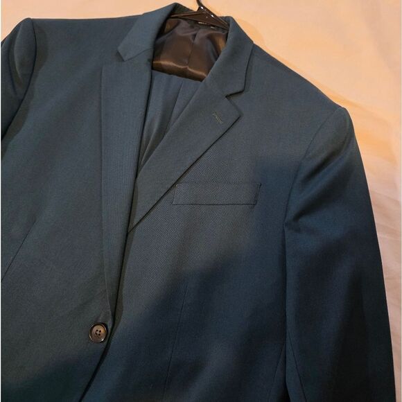JF J.Ferrar Teal Suit Mens Size 42S - Picture 2 of 9